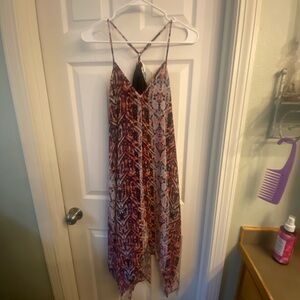 Bar III Multicolor Printed Strappy Maxi Dress